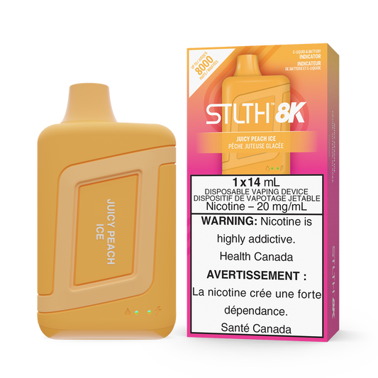 Stlth 8k Juicy peach ice 20mg/mL disposable