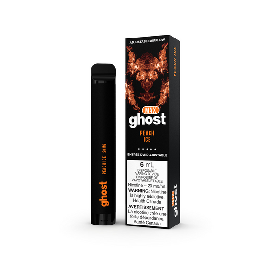 Ghost max peach ice 20mg/mL disposable
