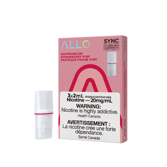 Allo sync watermelon strawberry kiwi 20mg/mL pods