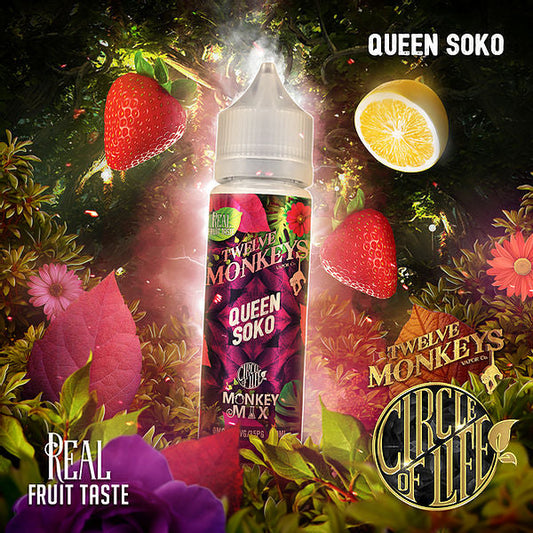 Twelve monkeys queen soko strawberry light citrus 3 mg 60mL