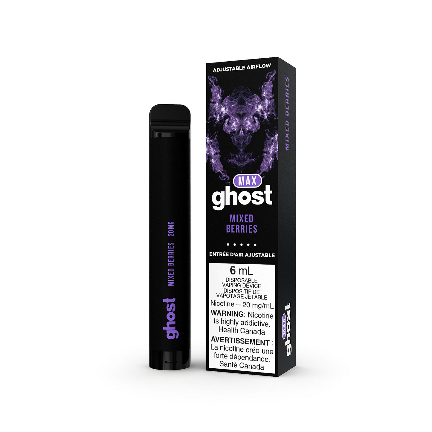 Ghost max mixed berries 20mg/mL disposable