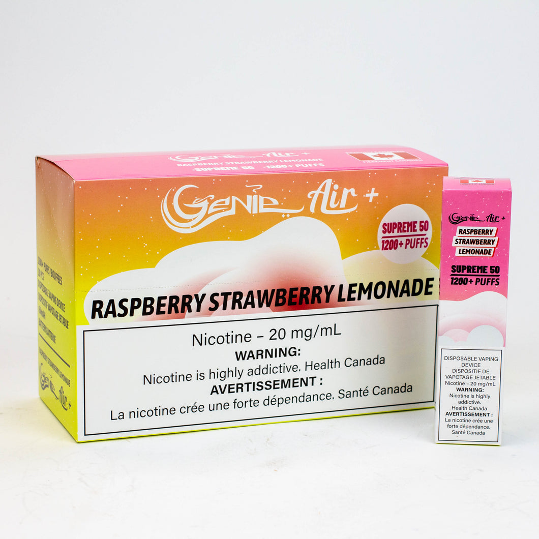 Genie air raspberry strawberry lemonade 1200 puff 20mg/mL disposable