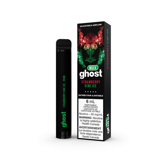 Ghost max strawberry kiwi ice 20mg/mL disposable