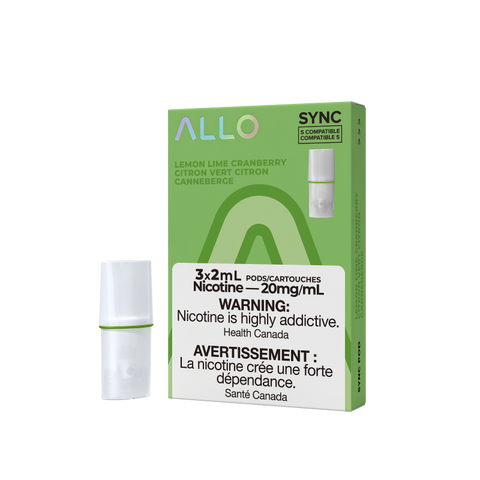 Allo sync lemon lime cranberry 20mg/mL pods