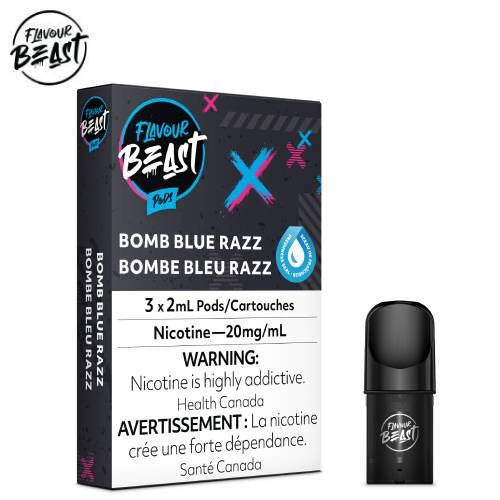 Flavour beast bomb blue razz ice 20mg/mL pods