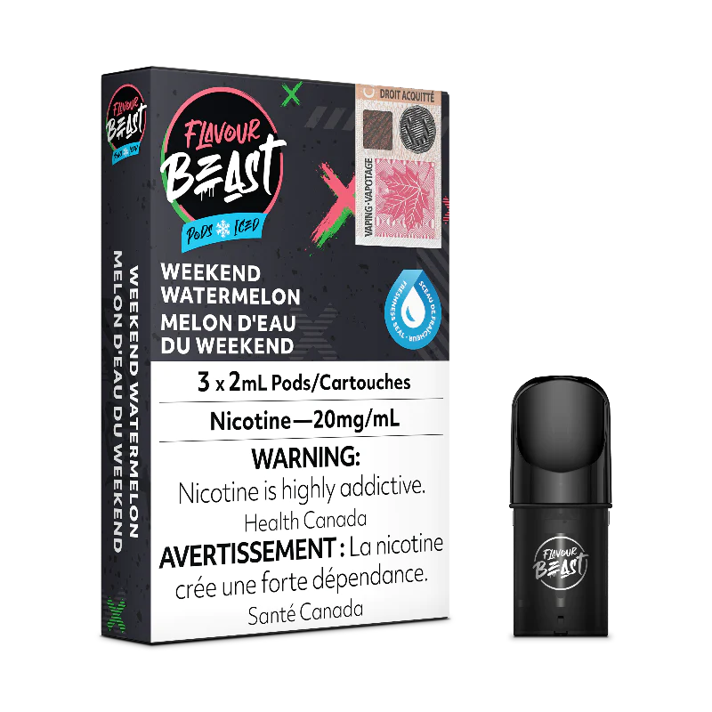 Flavour beast weekend watermelon ice 20mg/mL pods