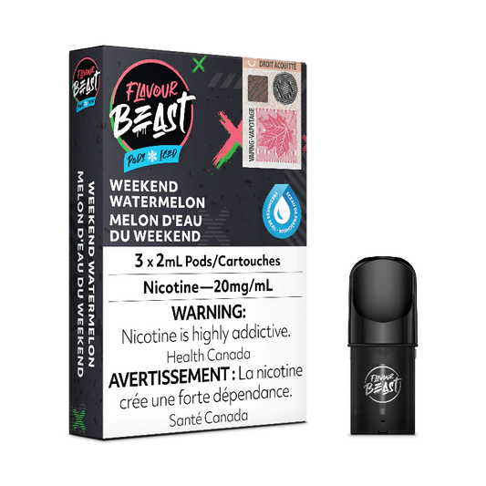 Flavour beast weekend watermelon ice 20mg/mL pods