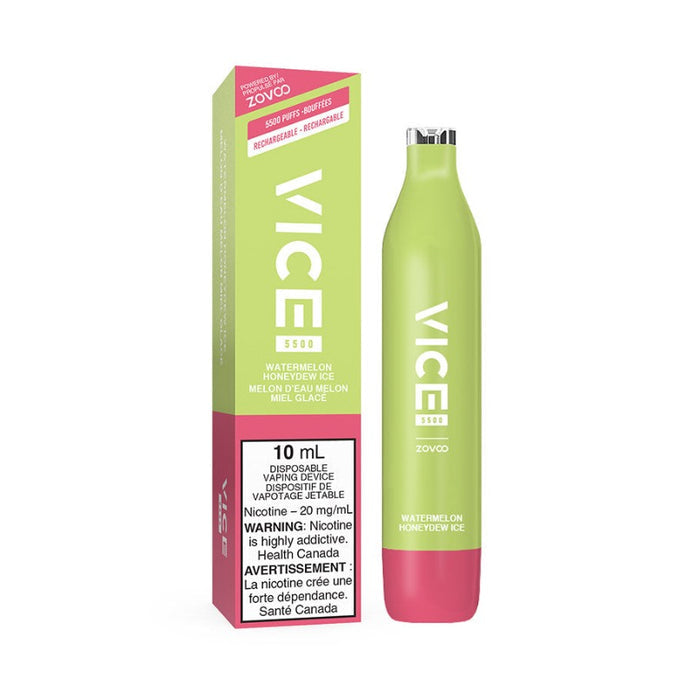 Vice 5500 watermelon honeydew ice 20mg/mL disposable