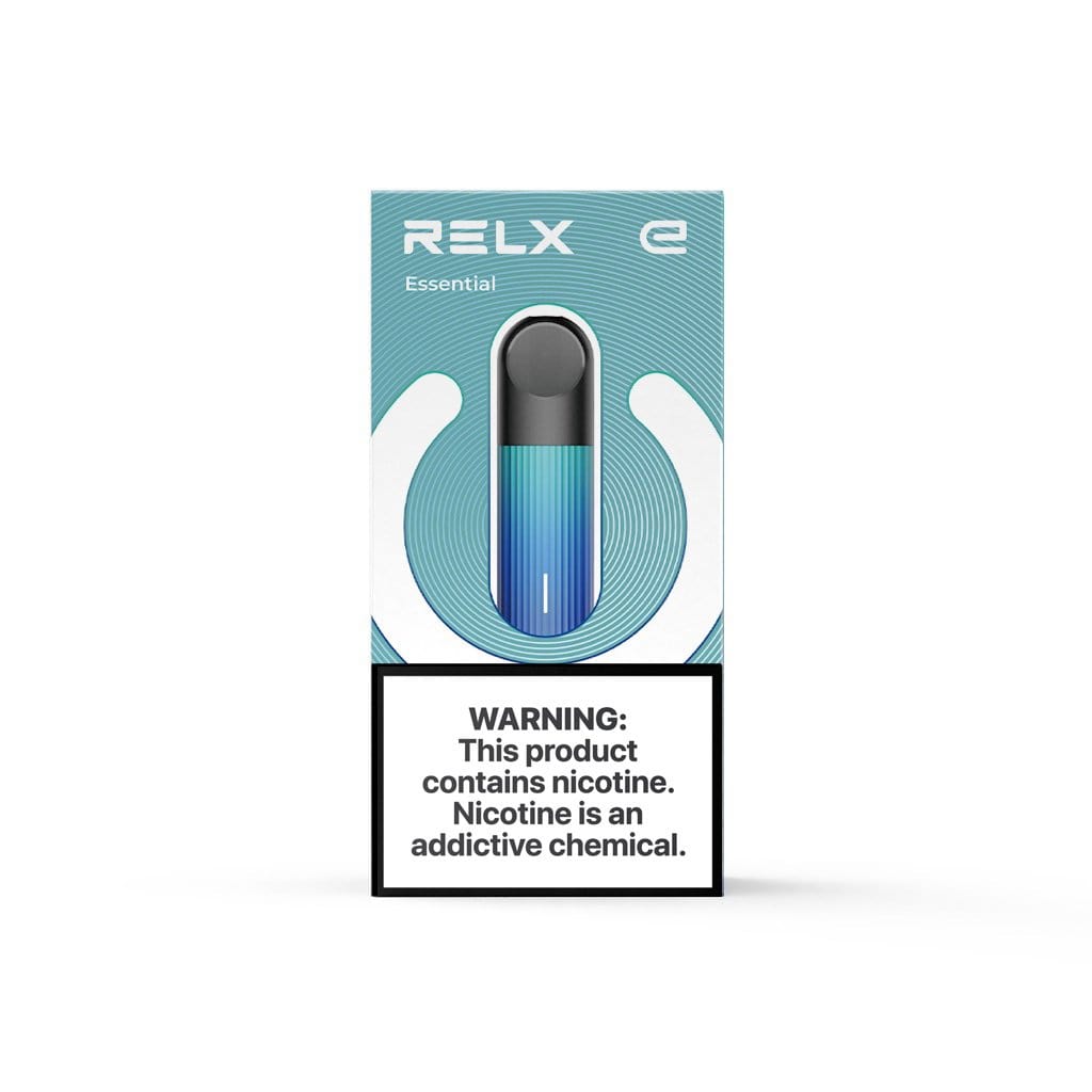 Relx essential vaping blue glow