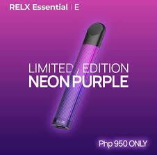 Relx essential vaping neon purple