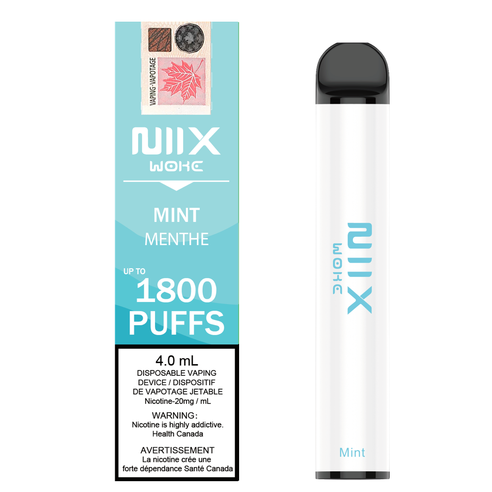 Niix woke mint 1800 puffs disposable.