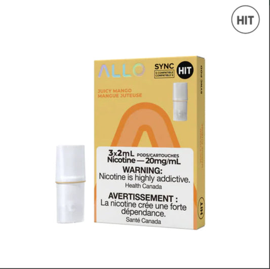 Allo sync hit juicy mango 20mg/mL pods