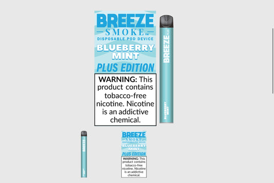 Breeze smoke blueberry mint 20mg disposable