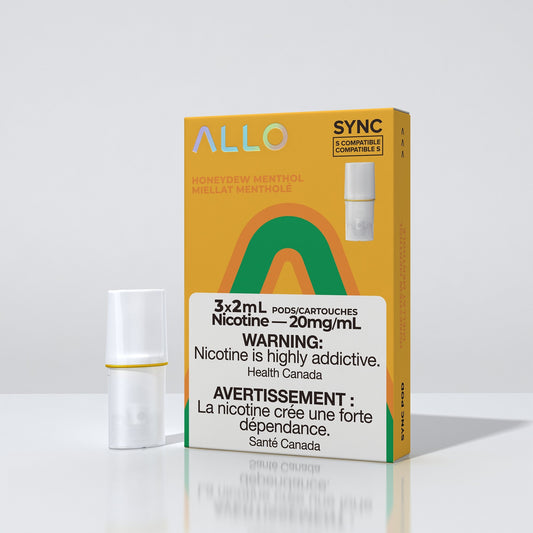 Allo sync honeydew menthol 20mg/mL pods