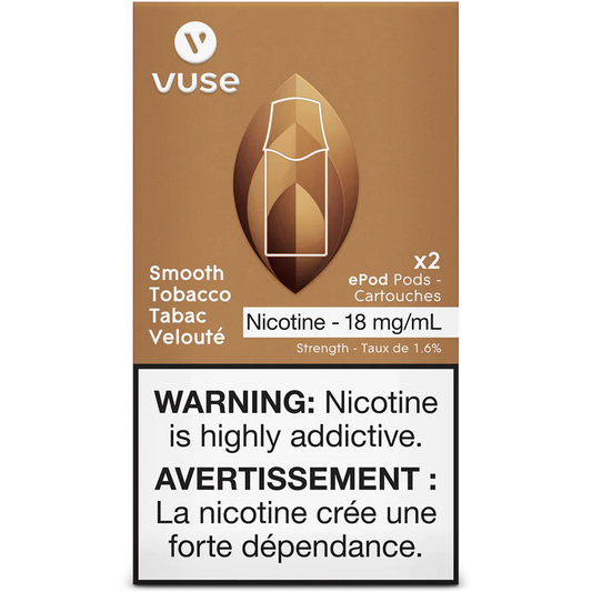 Vuse epod smooth tobacco 20mg/mL ×2 (Provincial)