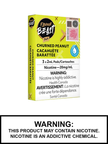 Flavour beast churned peanut 20mg/mL pods