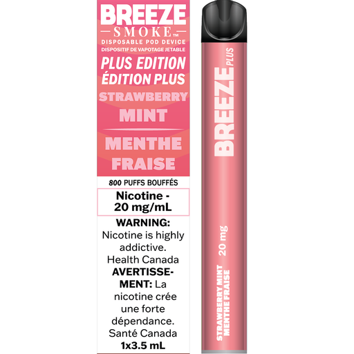 Breeze smoke strawberry mint 20mg disposable