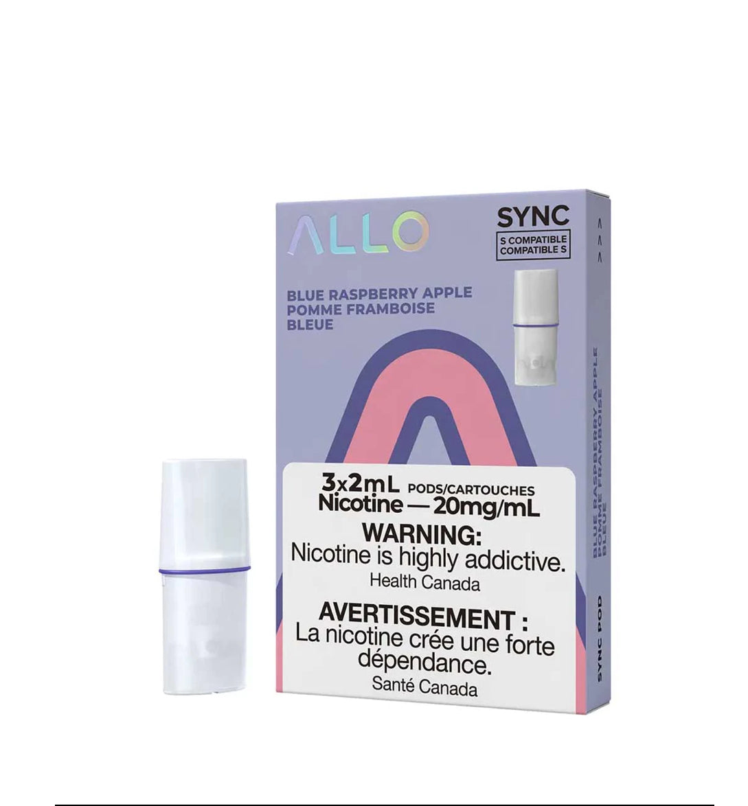 Allo sync blue raspberry apple 20mg/mL pods