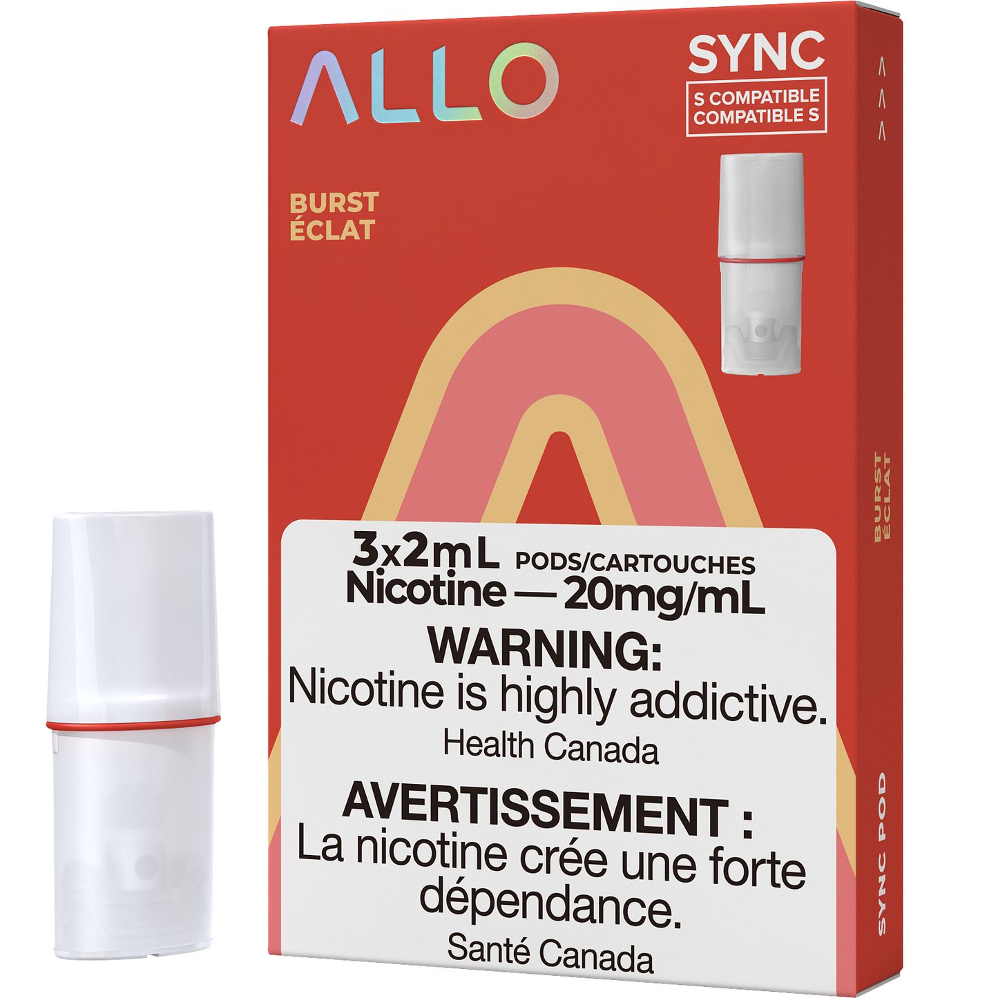 Allo sync burst 20mg/mL pods