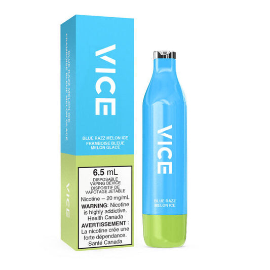 Vice 2500 blue razz melon ice 20mg/mL disposable