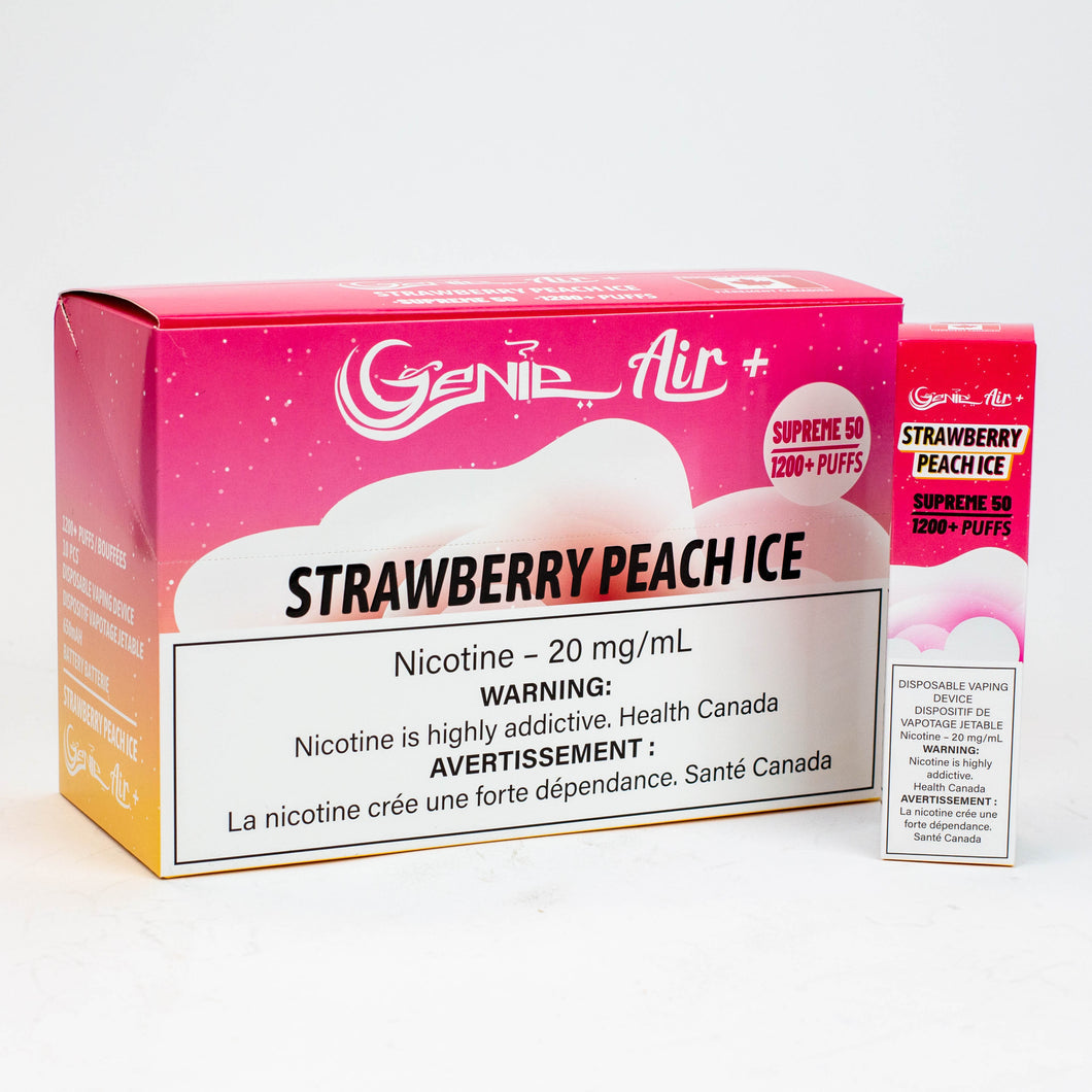 Genie air strawberry peach ice 1200 puff 20mg/mL disposable