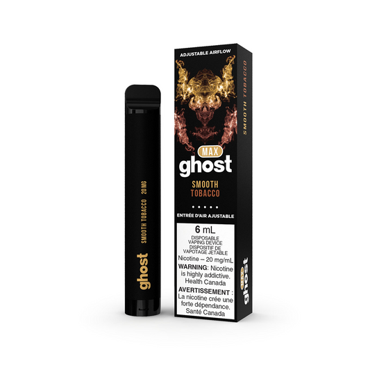 Ghost max smooth tobacco 20mg/mL disposable