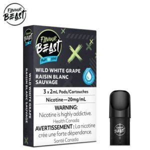 Flavour beast wild white grape ice 20mg/mL pods