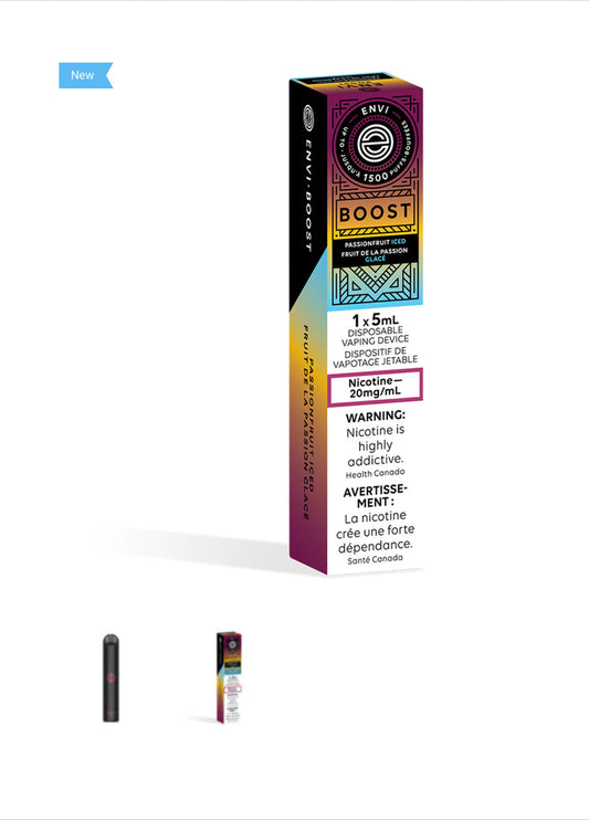 Envi boost passionfruit ice 20mg/mL disposable